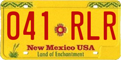NM license plate 041RLR