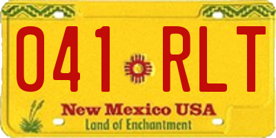 NM license plate 041RLT