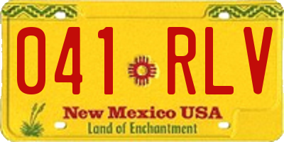 NM license plate 041RLV