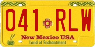 NM license plate 041RLW