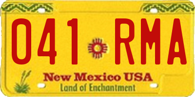 NM license plate 041RMA