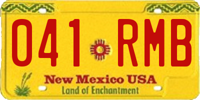 NM license plate 041RMB