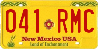 NM license plate 041RMC