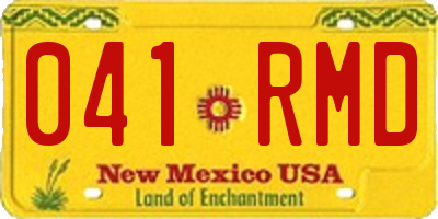 NM license plate 041RMD