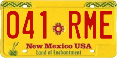 NM license plate 041RME