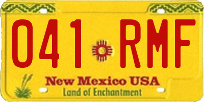 NM license plate 041RMF