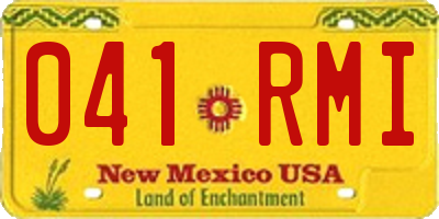 NM license plate 041RMI