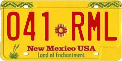 NM license plate 041RML