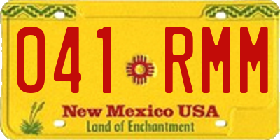 NM license plate 041RMM