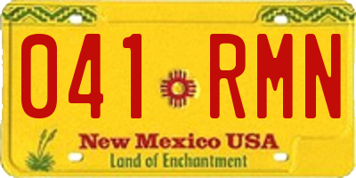 NM license plate 041RMN