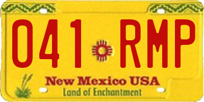 NM license plate 041RMP