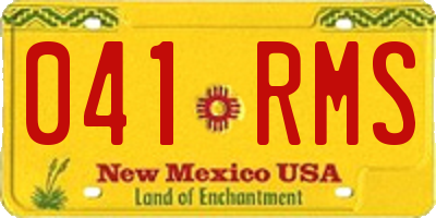 NM license plate 041RMS
