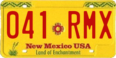 NM license plate 041RMX