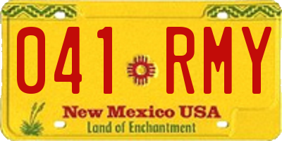 NM license plate 041RMY