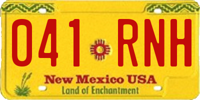 NM license plate 041RNH