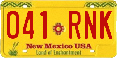 NM license plate 041RNK