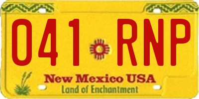 NM license plate 041RNP