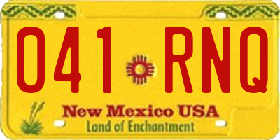 NM license plate 041RNQ
