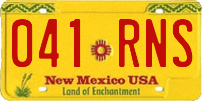 NM license plate 041RNS