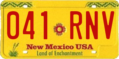NM license plate 041RNV