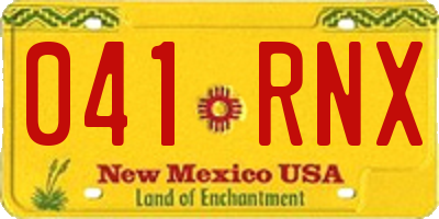 NM license plate 041RNX