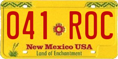 NM license plate 041ROC