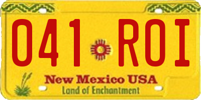 NM license plate 041ROI