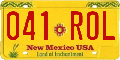 NM license plate 041ROL