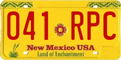 NM license plate 041RPC