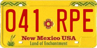 NM license plate 041RPE