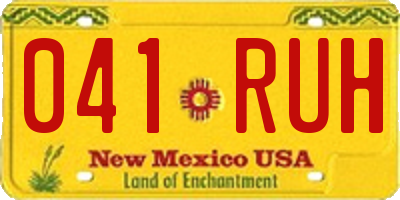 NM license plate 041RUH