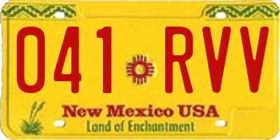 NM license plate 041RVV