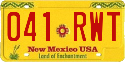 NM license plate 041RWT