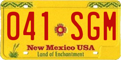NM license plate 041SGM