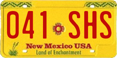 NM license plate 041SHS
