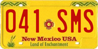 NM license plate 041SMS