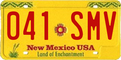 NM license plate 041SMV
