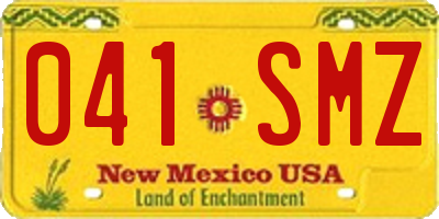 NM license plate 041SMZ