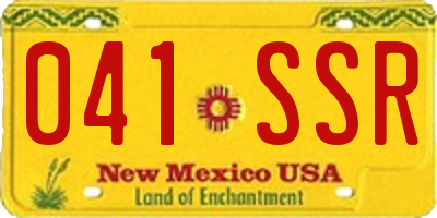 NM license plate 041SSR