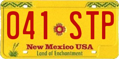 NM license plate 041STP