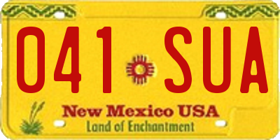 NM license plate 041SUA
