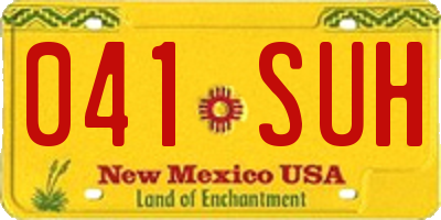 NM license plate 041SUH