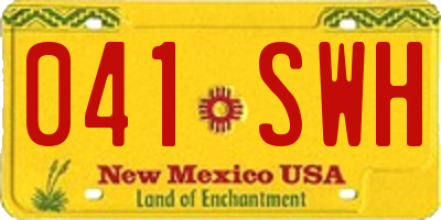 NM license plate 041SWH
