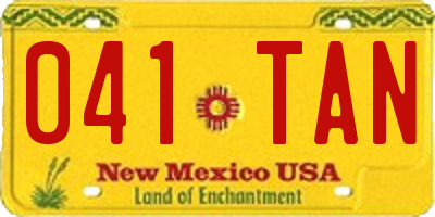 NM license plate 041TAN
