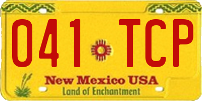 NM license plate 041TCP