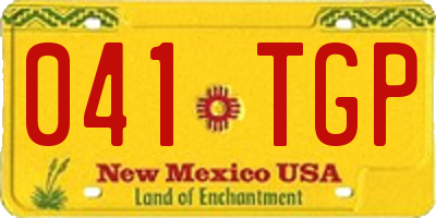 NM license plate 041TGP