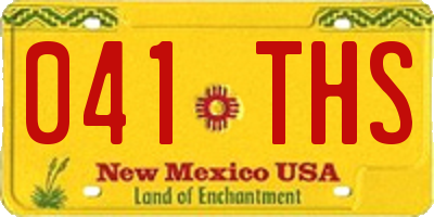 NM license plate 041THS