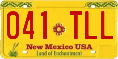 NM license plate 041TLL