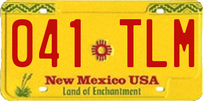 NM license plate 041TLM