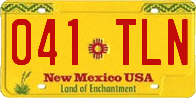 NM license plate 041TLN